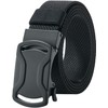 LionVII Belt, Men's, Extendable, Auto Lock, Nylon, Stretchable, No Holes,