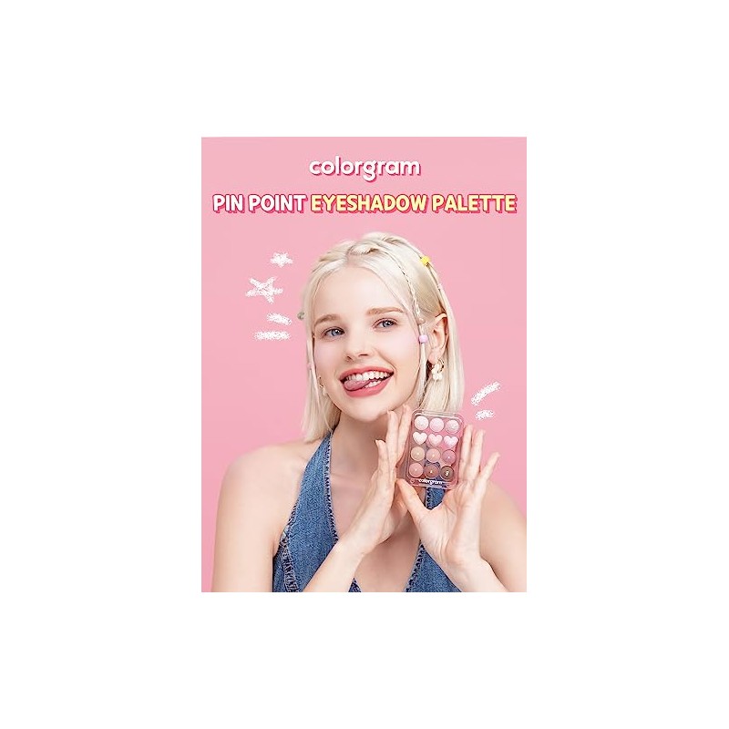 Colorgram Pin Point Eyeshadow Palette - 02 Pink Plus Mauve