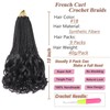 10 Inch French Curl Crochet Braids 9 Packs Natural Black
