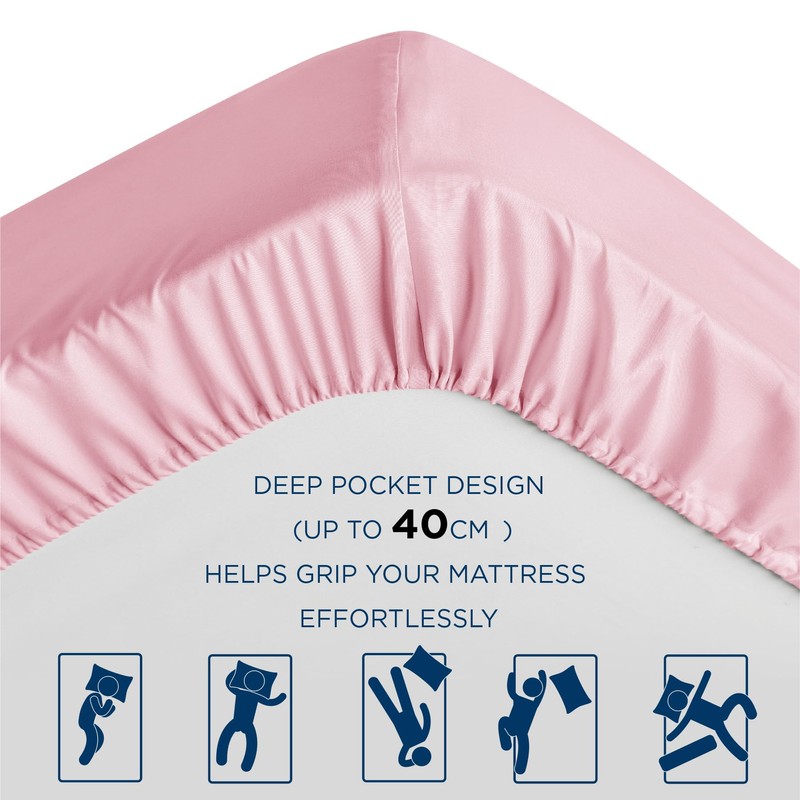 Bedsure Super King Fitted Sheet - Bed Sheets Extra Deep
