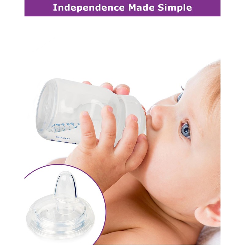 Sippy Nipple for Dr. Brown's Wide-Neck Baby Bottles and Sippy