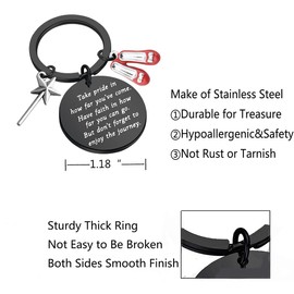 FUSTMW Red Shoe Keychain Red Slippers Keychain Movie Fans Gifts Magic Wand Charm Inspiration Gifts (black)