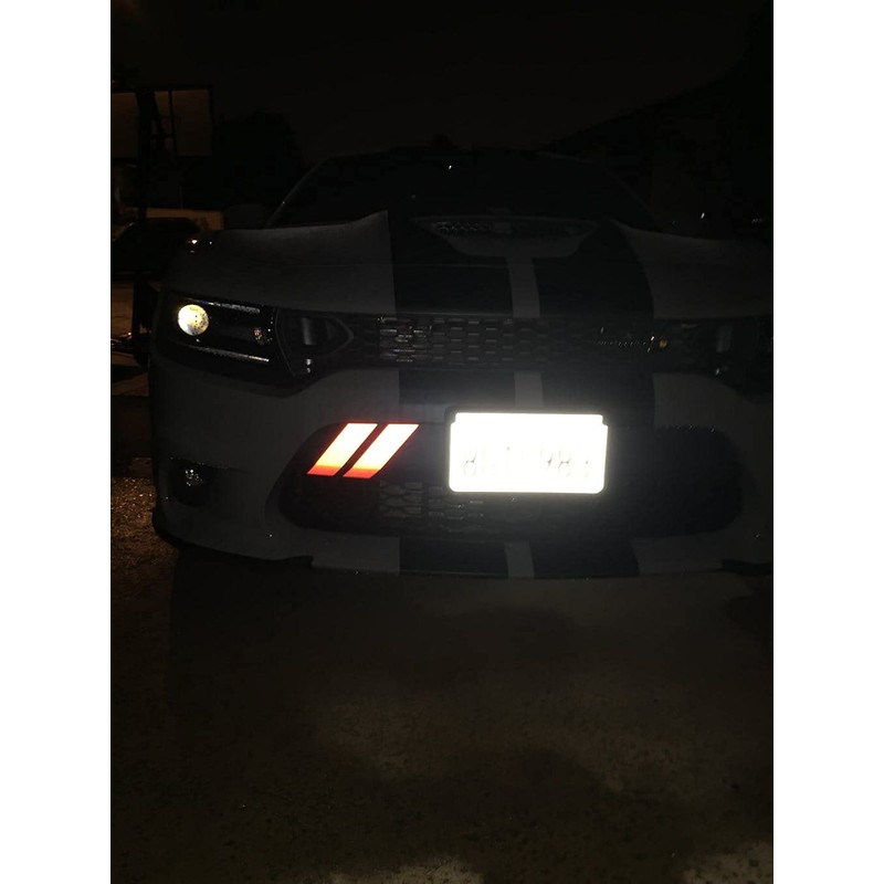 Luxe Auto Concepts Charger Front Bumper Hash Stripes - Reflective