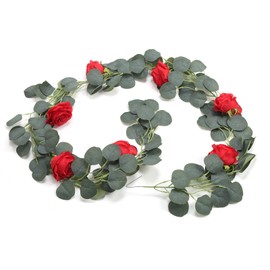 Fake Garland Artificial Silk Hanging Vivid Multifunctional Flower Vines for Wedding Party Garden Decoration