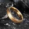 King Will GLORY 6mm Tungsten Carbide Ring 14K Gold Matte