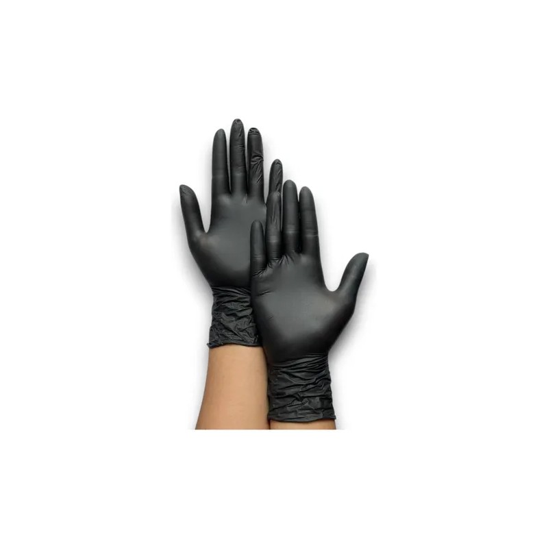 Guantes Nitrilo Uniseal Negro 000 Pzs Multiusos Resistente