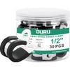 OURU 1/2 Inch Cable Clamps, Rubber Coated Insulated Clamps, 30pcs,