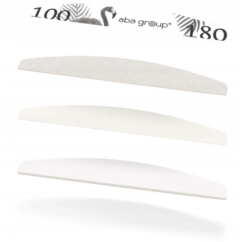 Aba Group Pack of 50 Professional Nail Files Half Moon