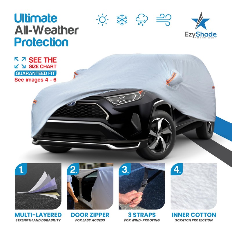 EzyShade 10-Layer SUV Car Cover Waterproof All Weather. See Vehicle
