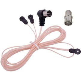 Greluma FM Indoor Antenna 75 Ohm Y Shaped Dipole Antenna F Plug Socket Connection Adapter Coaxial Cable FM Radio Antenna for AV Stereo Receiver Home Theater Amplifier