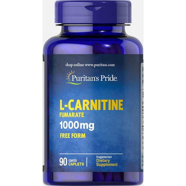 Puritan's Pride L-Carnitine Fumarate 1000 mg-90 Caplets
