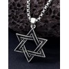 Seiyang Star of David Necklace for Men, 925 Sterling Silver