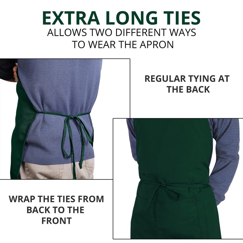 Utopia Kitchen 2 Pack Adjustable Bib Apron for Men and
