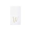Vietri Papersoft Gold Monogram Guest Towels - W Pack/20-7.75" x