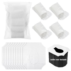AmazingSpark 4 Pack Travel Toilet Paper Portable Camp Toilet Paper with 10 Pack Toilets Seat Covers Disposable, Individually Wrapped Travel Accessories for Public Restrooms, Airplane, Camping