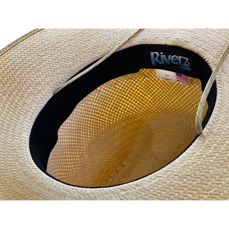 Riverz Utah Outdoor Hat (Medium, Black/Red Band)