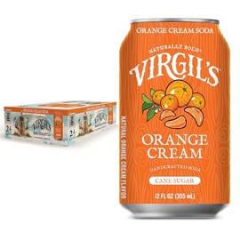 Virgil's Handcrafted Orange Cream Soda - Zesty Bold Flavor - 12oz Cans, 24 Pack