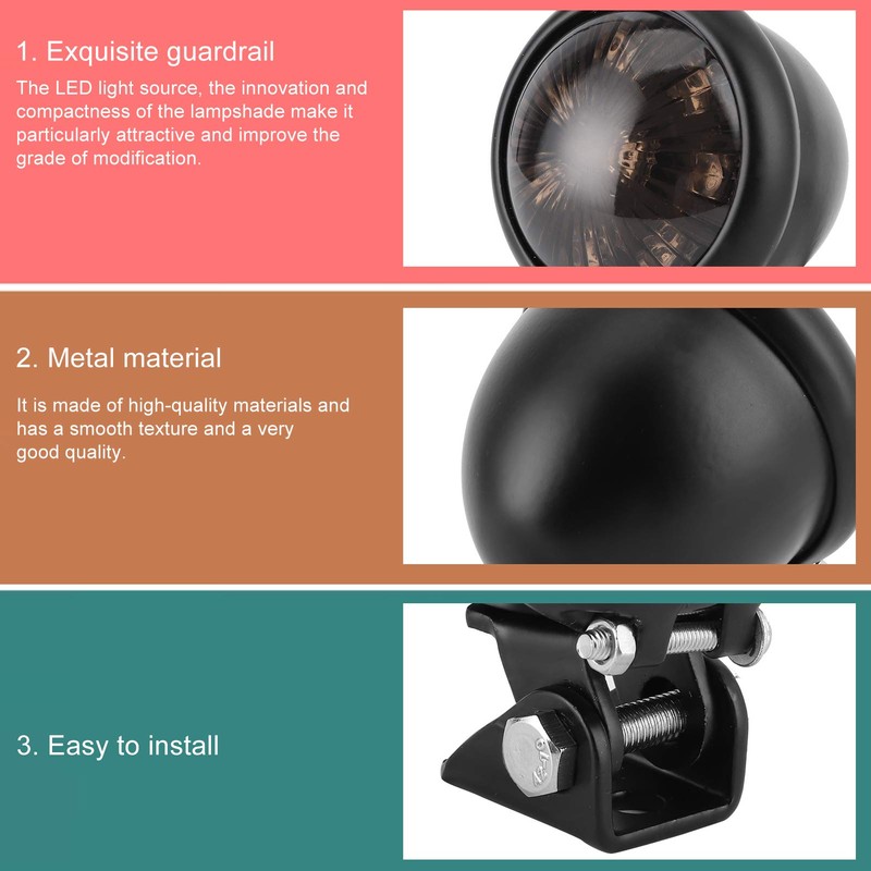 Universal 12V LED Motorcycle Tail Light with Screw Fixing Bar