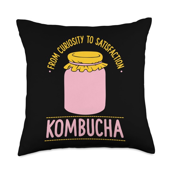 Kombucha Starter Kit for Tea Drink Lover Kombucha Throw Pillow