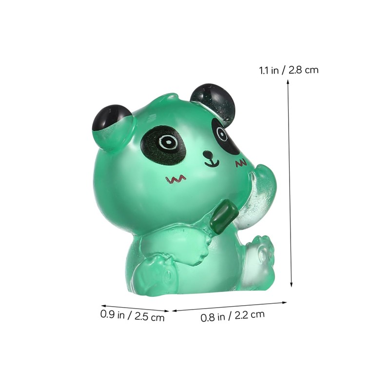 VICASKY 56pcs Mini Resin Pandas: Glow in The Dark Miniature