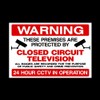 CCTV Closed Circuit Television Plastic Sign- Security, Camera, Closed Circuit