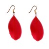 Red Feather Earrings - Handmade
