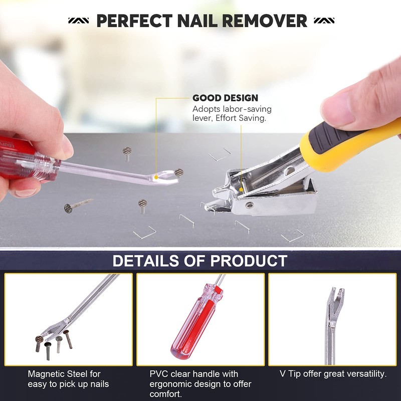 Mardatt 4Pcs Nail Puller and Staple Remover Tool Set, 7"