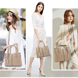 CHICAROUSAL Purses and Handbags for Women Leather Crossbody Bags Women's Tote Shoulder Bag (Khaki)