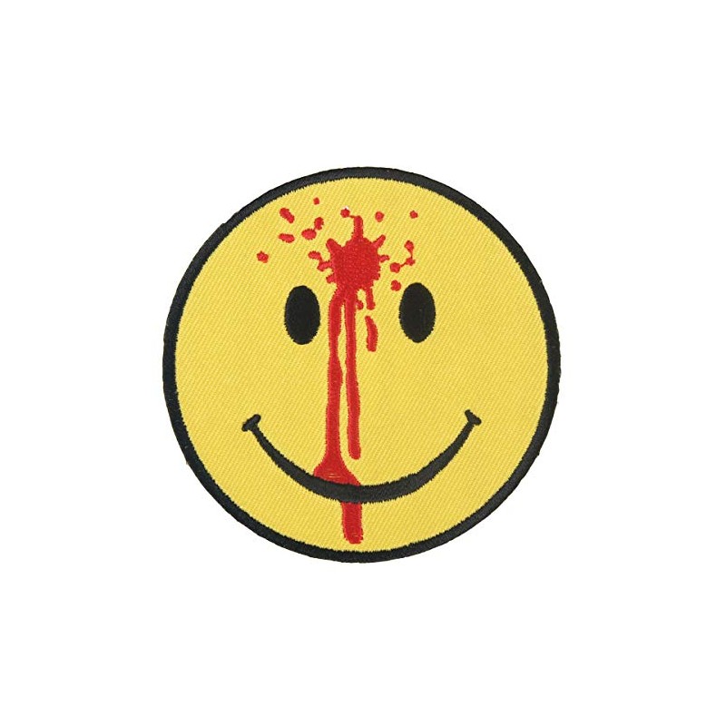 Hot Leathers PPL9328 Smiley Face Bullet Hole Embroidered Patch (Multicolor,