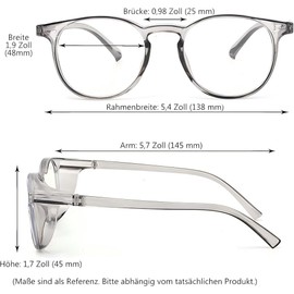 Kelens Safety Glasses, Anti-Fog Safety Glasses, Anti-Blue Light, Wind and Sand Work Safety Glasses, Clear Protective Glasses with Anti-Scratch UV400 Protective Lens (Grey + Leopard)