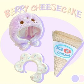 G trigger Ice Cream Shaped Plush Kigurumi [Cone] for 3.9 inches (10 cm) Cotton Doll Clothes Nui Kigurumi Lavender Purple Purple For Pushing