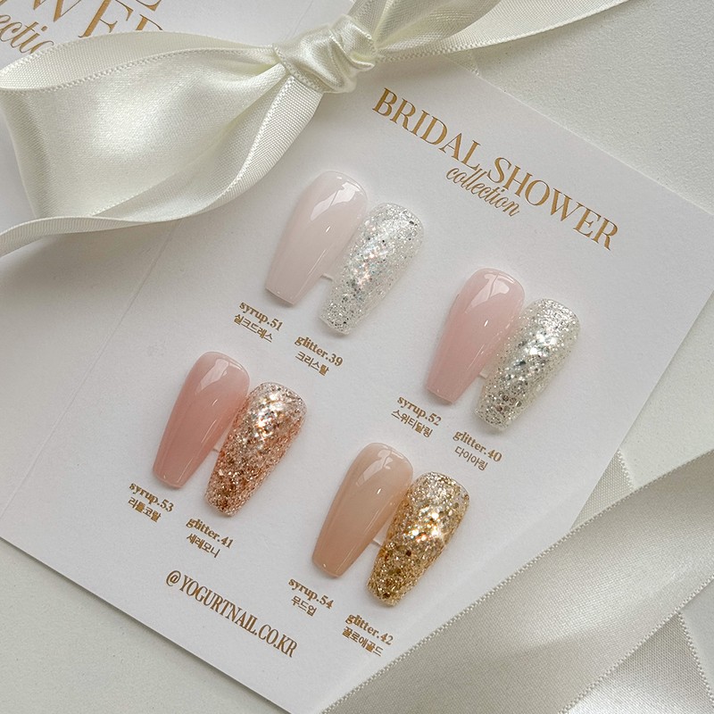 classic nail Yogurt gel bridal shower set of 8 syrup