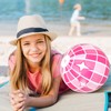 Whaline 16Pcs Disco Inflatable Beach Ball 16'' Pink Pool PVC