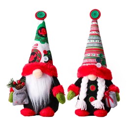 Swedish Santa Claus, RoadLoo Pack of 2 Christmas Gnomes Decoration Christmas Gnome Decoration Swedish Santa Santa Plush Couple Gnome Gift for Valentine's Day Christmas and Festival