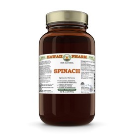 Spinach (Spinacia Oleracea) Dry Leaf Glycerite, Made in Hawaii, All Natural, Vegan, Lab Tested Alcohol-Free Liquid Extract - 32 fl.oz