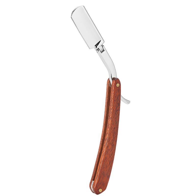 Manual Razor Professional Men Male Wooden Handle Folding Shaver Blade