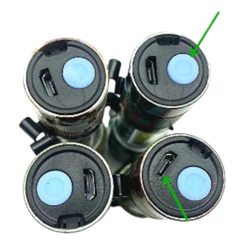 LAMPARA Pack 6 Lampara Táctica Mano Led Recargable Camping Bolsillo