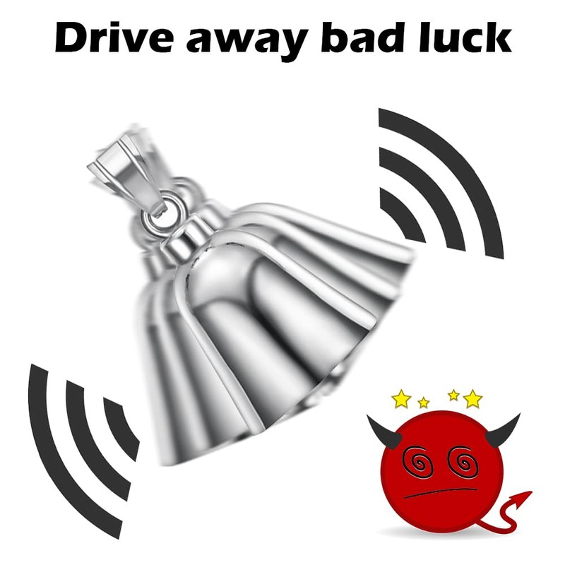 Jvuouxy Guardian Angel Motorcycle Bell Lucky Bells Drive Safe Pendant