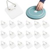mwellewm 40 Pieces Invisible Adhesive Plate Hanger Vertical Plate Holders
