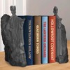 Large Bookends Decorative Resin Collectible - 9.5" Non-Slip Book Divider,