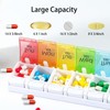 HANHOST 7-Day Pill Organizer (Rainbow) | AM/PM Weekly Pill Case