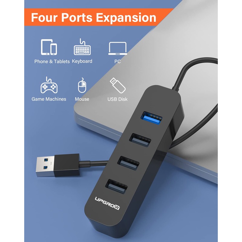 Upgrow USB 3.0 Hub 4-Port USB Hub with 5 Gbps