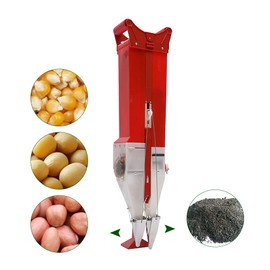 FALUSHAN Hand-Held Fertilizer Applicator Household Corn Peanut Seeder Adjustable Planter Tool Efficient Manual Vegetable Garden Planter Tool for Corn, Peanuts, Bean (Double Tube seedder)