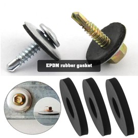 SING F LTD 100pcs EPDM Rubber Washers for O Rings Plumbing - Sealing Tap Washers 16mm OD x 6mm ID x 2.5mm Thickness