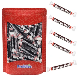 Fruidles Tootsie, Chocolatey and Chewy Candy Roll, Kosher Certified Dairy, Gluten-Free, Peanut-Free, Resealable Bag (80 Count (2 Pounds))