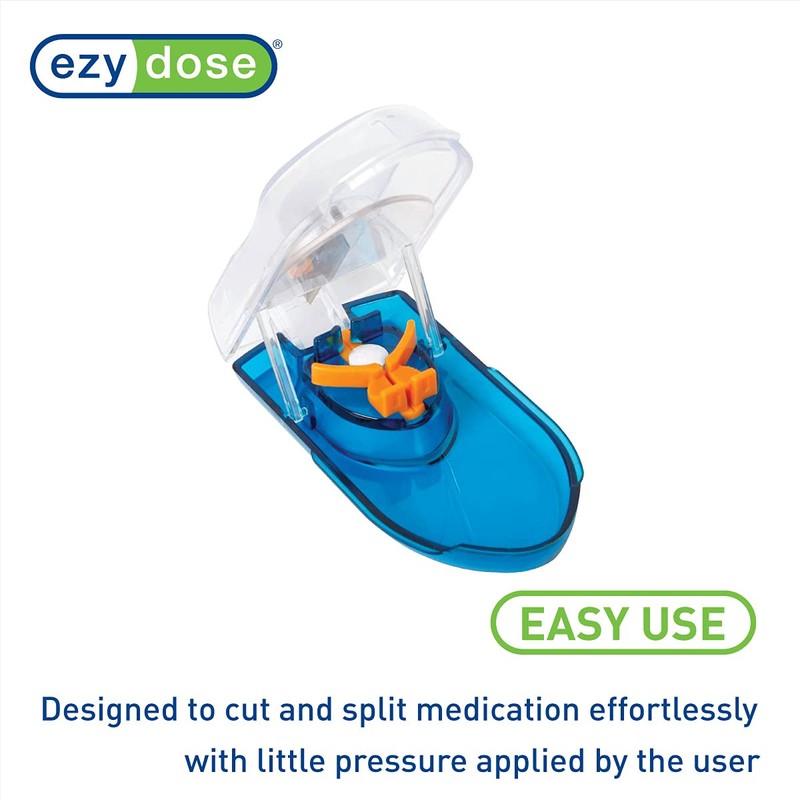 Ezy Dose Safety Shield Pill Cutter Compact Medication Splitter Travel