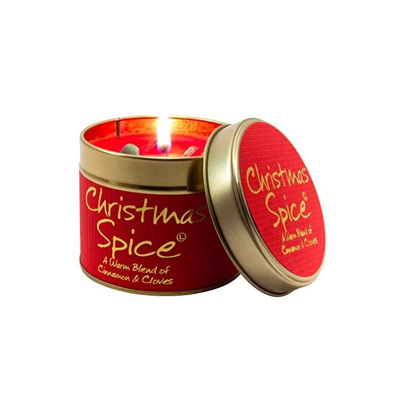 Lily-Flame Christmas Spice Tin, Red, 7.7cm l x 7.7cm w