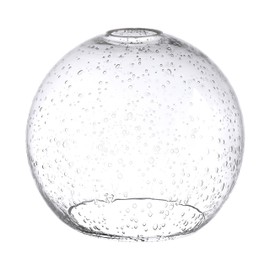 Aspen Creative 28011-61-1 Clear Seeded Glass Shade for Pendant Lights, Wall Sconces, and Lamp Posts, 1-7/8" Fitter Size, 7" High x 8" Diameter