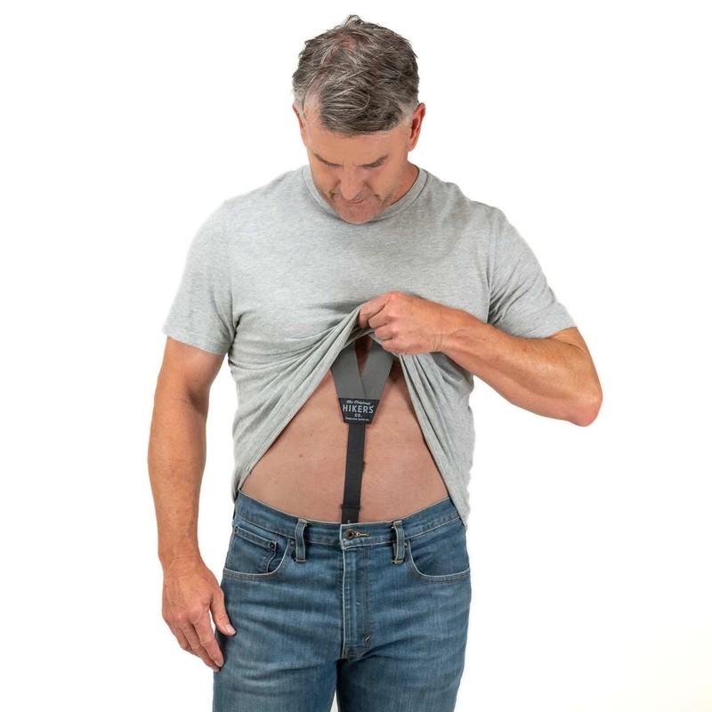 HIKERS - Original Hidden Suspenders for Men Under Clothes -