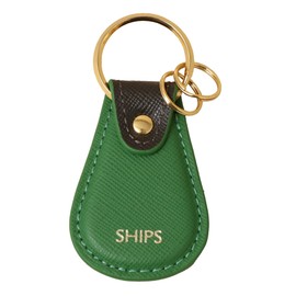 SHIPS 110040005 Leather 2-Tone Key Chain for Men, Dark Gray1